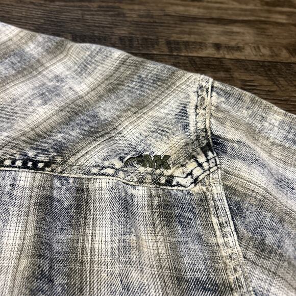 Mountain Khakis Shirt Mens XXL Green Plaid Button Down Distressed Long Sleeve - Picture 7 of 8